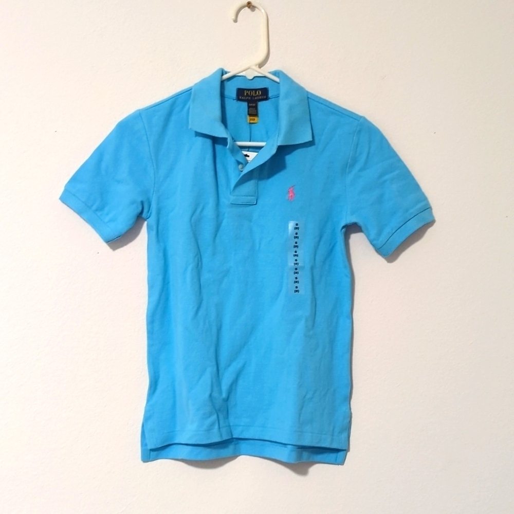 Polo by Ralph Lauren size 8 sky blue kids t-shirt.